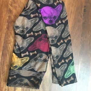 Lularoe chihuahua OS leggings. Black. NWT