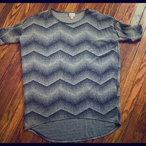 Black and white XS LuLaRoe Irma