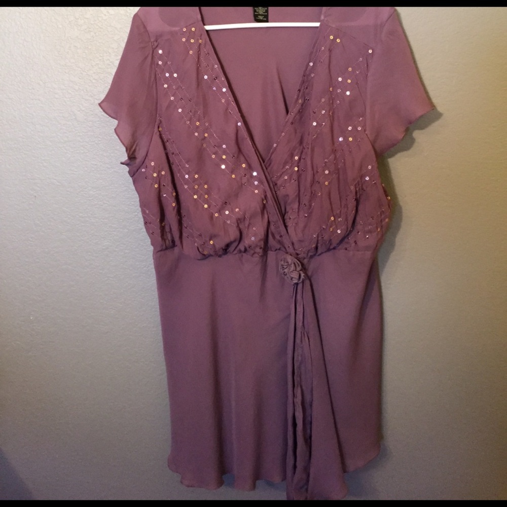 Purple sequin blouse