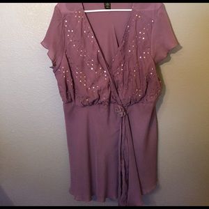 Purple sequin blouse