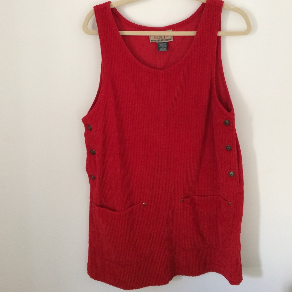 Vintage express red corduroy jumper