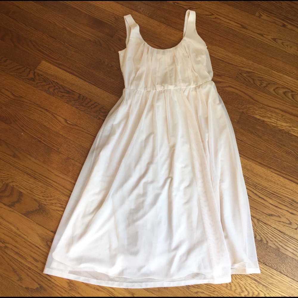 ballet slipper pink mesh overlay cocktail dress