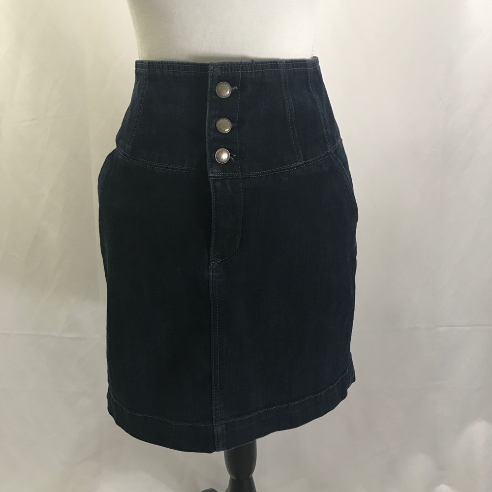 Express high waisted denim skirt