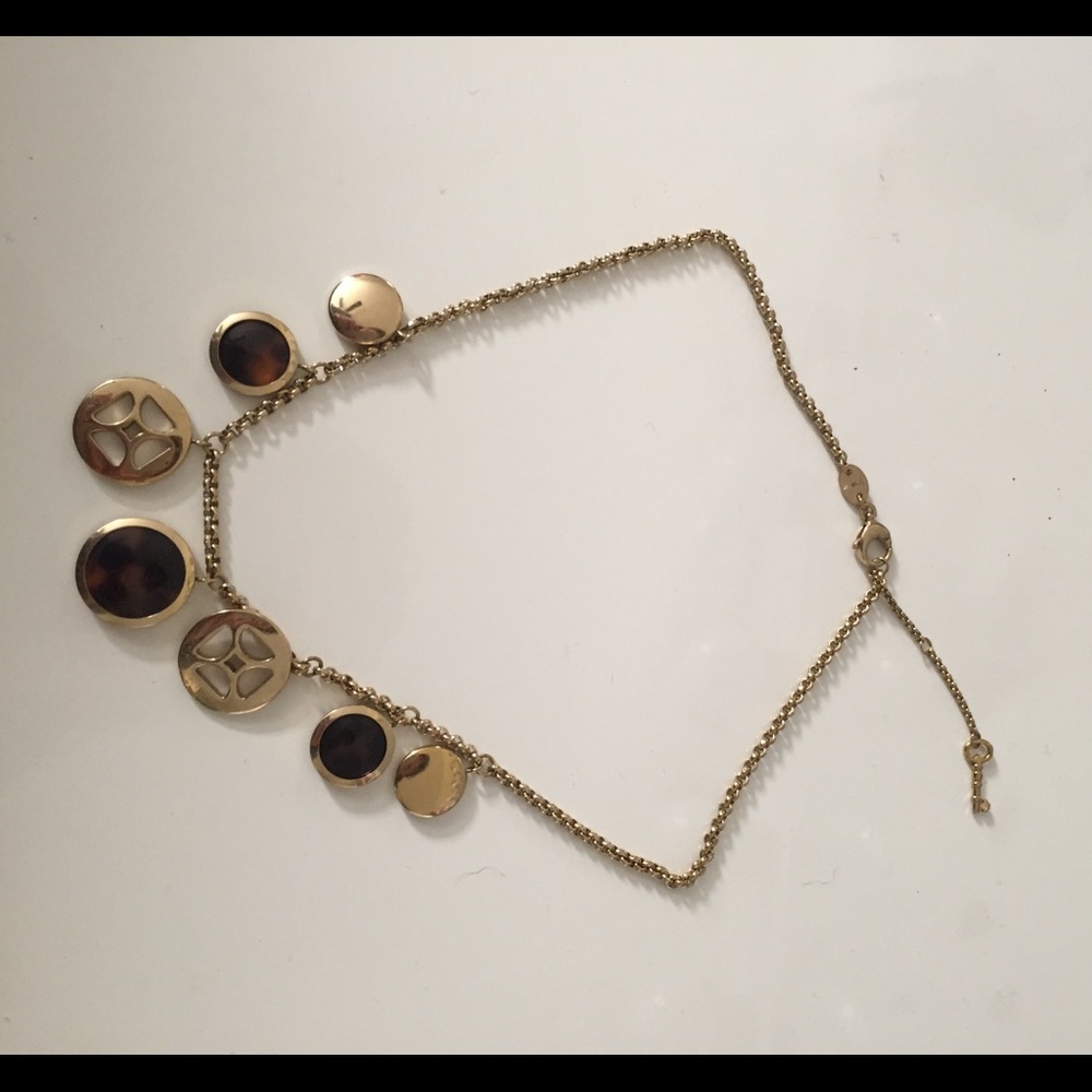 FOSSIL gold tortious shell necklace