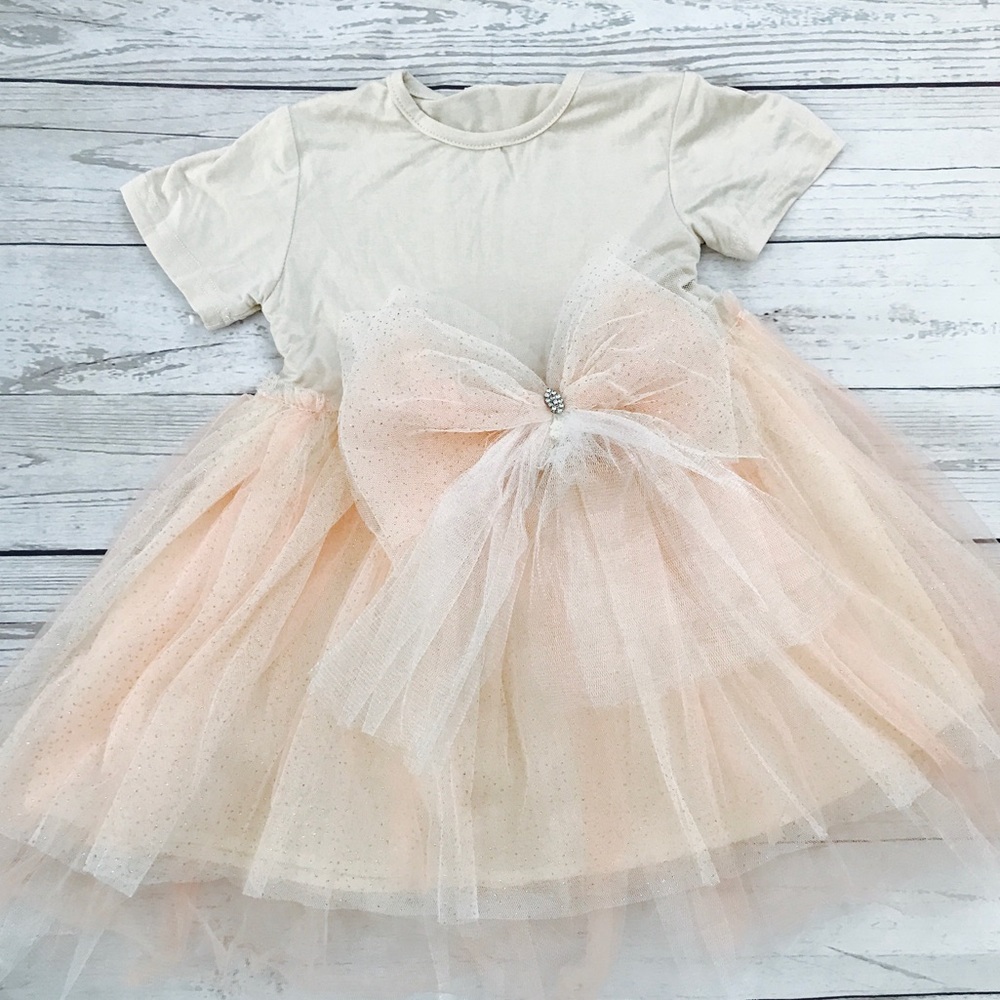 Girl tulle bow dress,girls tutu dress,sparkle tutu