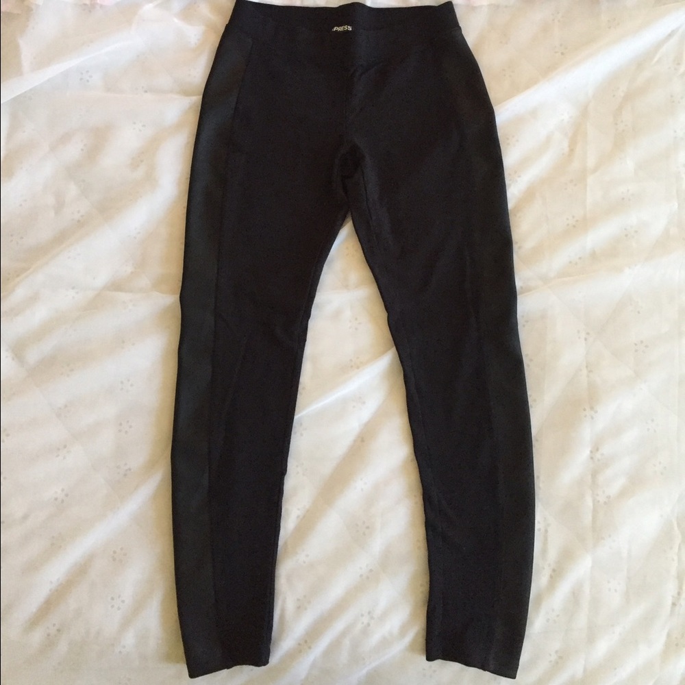 Black & Leather Leggings