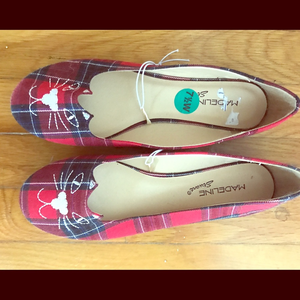 Cat Plaid Flats