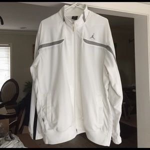 Men's Jordan White Zip Up Sports Jacket