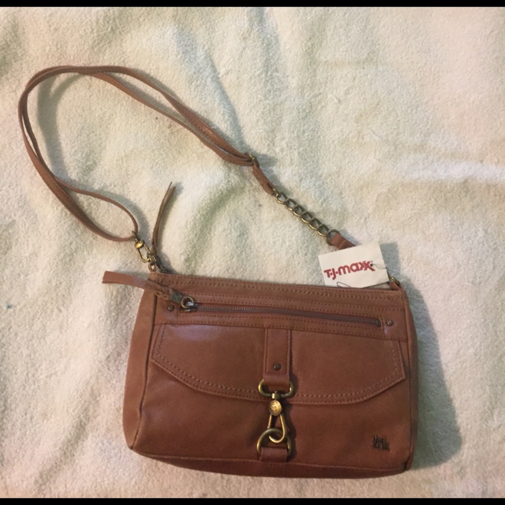 Brown cross body purse