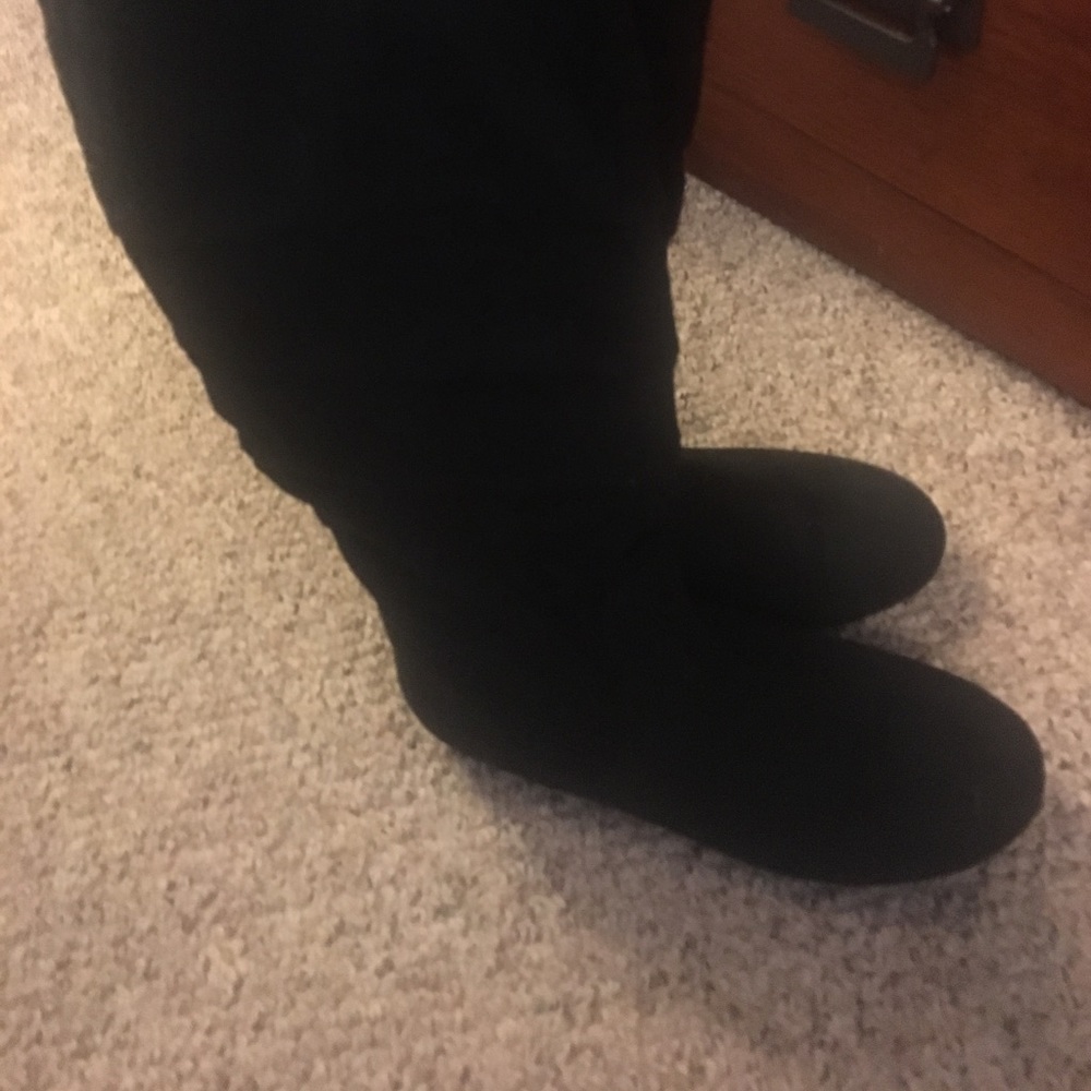 Black boots.