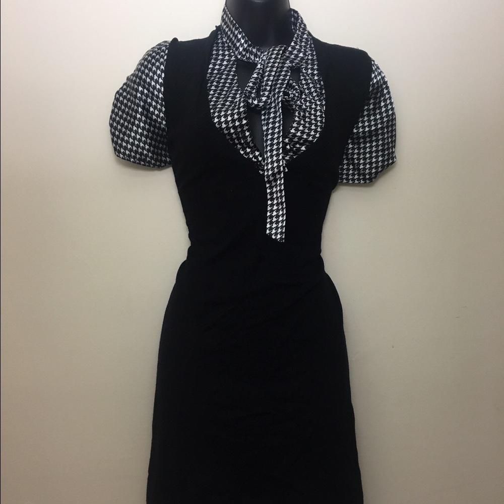 Black and White Patterned Dress