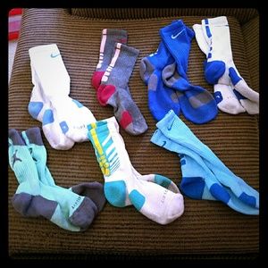 7 Pair Mens Nike Elite Med Socks Bundle