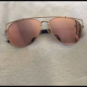 Rose Gold mirror sunglasses