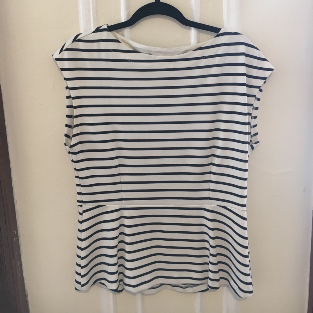 Striped Peplum Top
