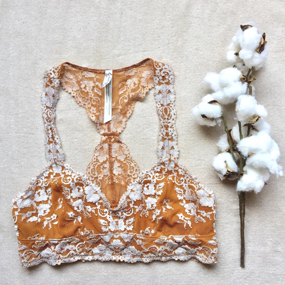 Free People Wild Roses Racerback Bralette Large