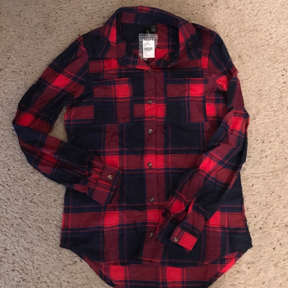 NWT Red and Navy Flannel