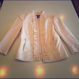 Light Pink Faux Leather Jacket