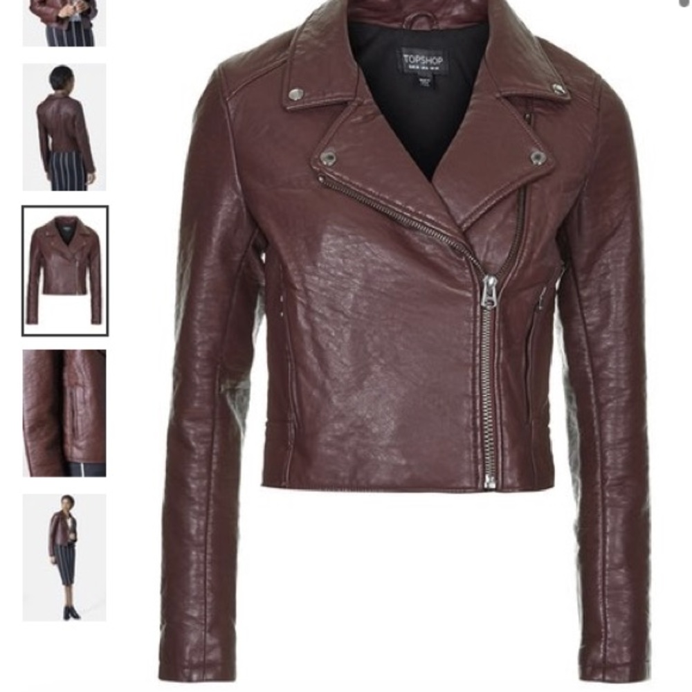 Topshop Faux Leather Jacket - Size S/M (US 4)