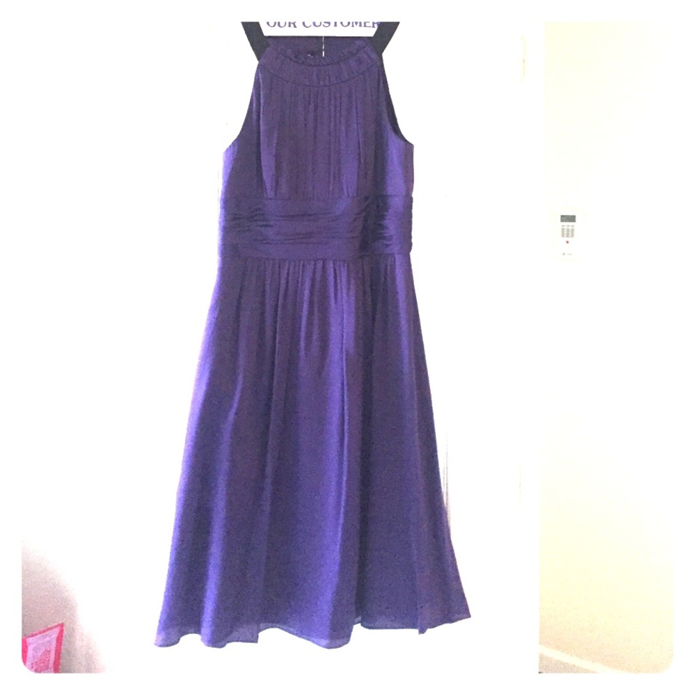 Purple silk Kay Unger dress size 6
