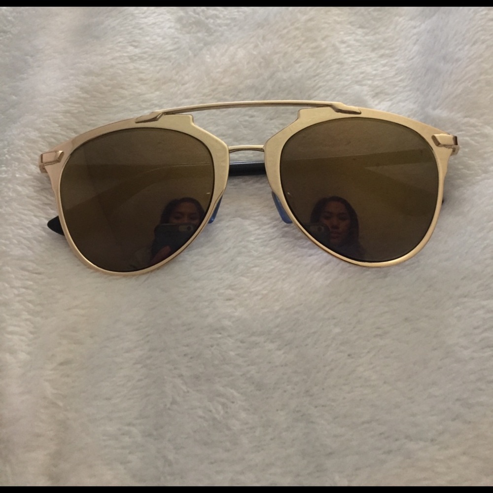 Gold Mirror futuristic sunglasses