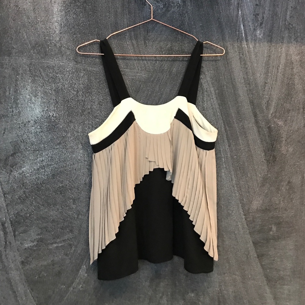 Silk top with pleated detailing