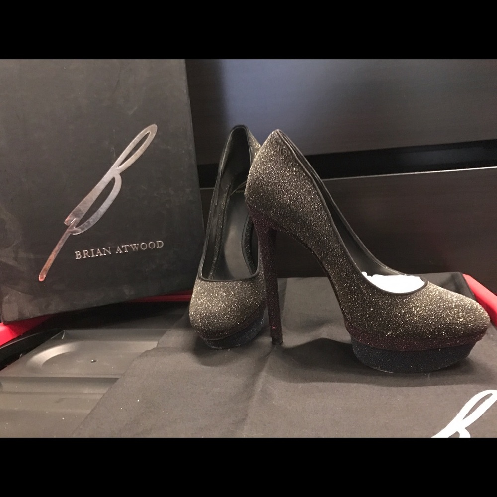 B by Brian Atwood BF Fontanne Glitter Heels
