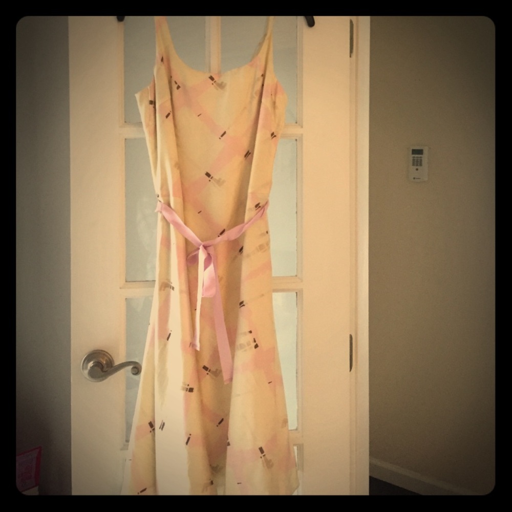 NWT cream GAP silk dress size 8