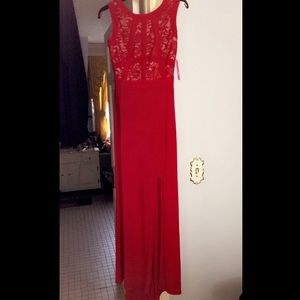 Morgan & Co, Red Lace Dress