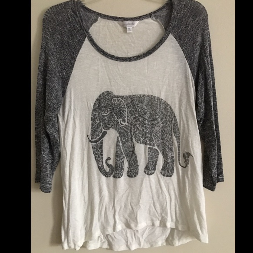 Charming Charlie graphic baseball tee