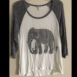 Charming Charlie graphic baseball tee