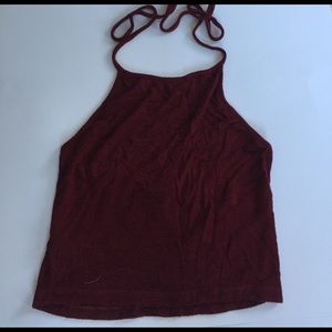 Maroon crop top
