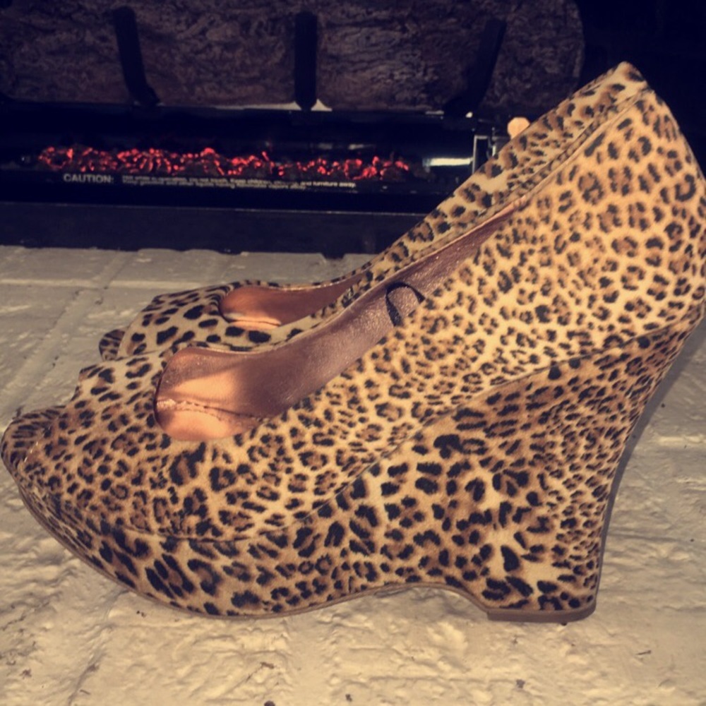 Express Leopard Wedges