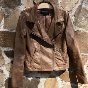 OBEY Propaganda brown Moto Jacket M