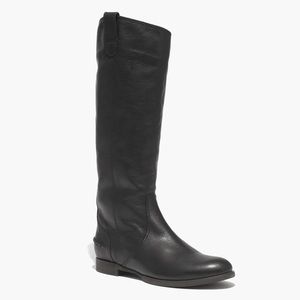 Madewell Archive Riding Boot in Black. Size 9 1/2