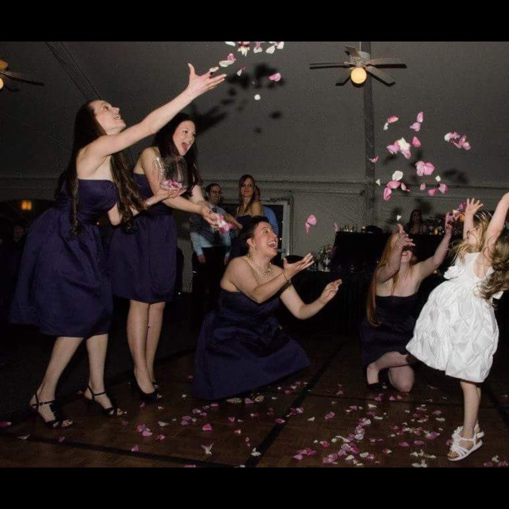 Purple cotton dresses, David's Bridal