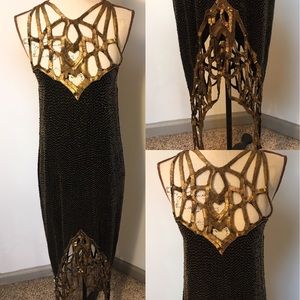 Sequin black & gold dress