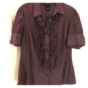 Ruffles short sleeve blouse