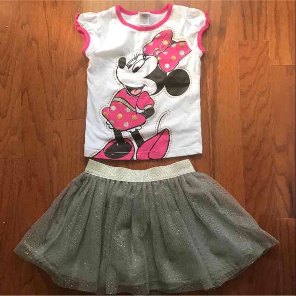 Disney Minnie Mouse Shirt and Skirt (5)