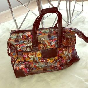 Tokidoki inspired soft roller luggage duffle bag