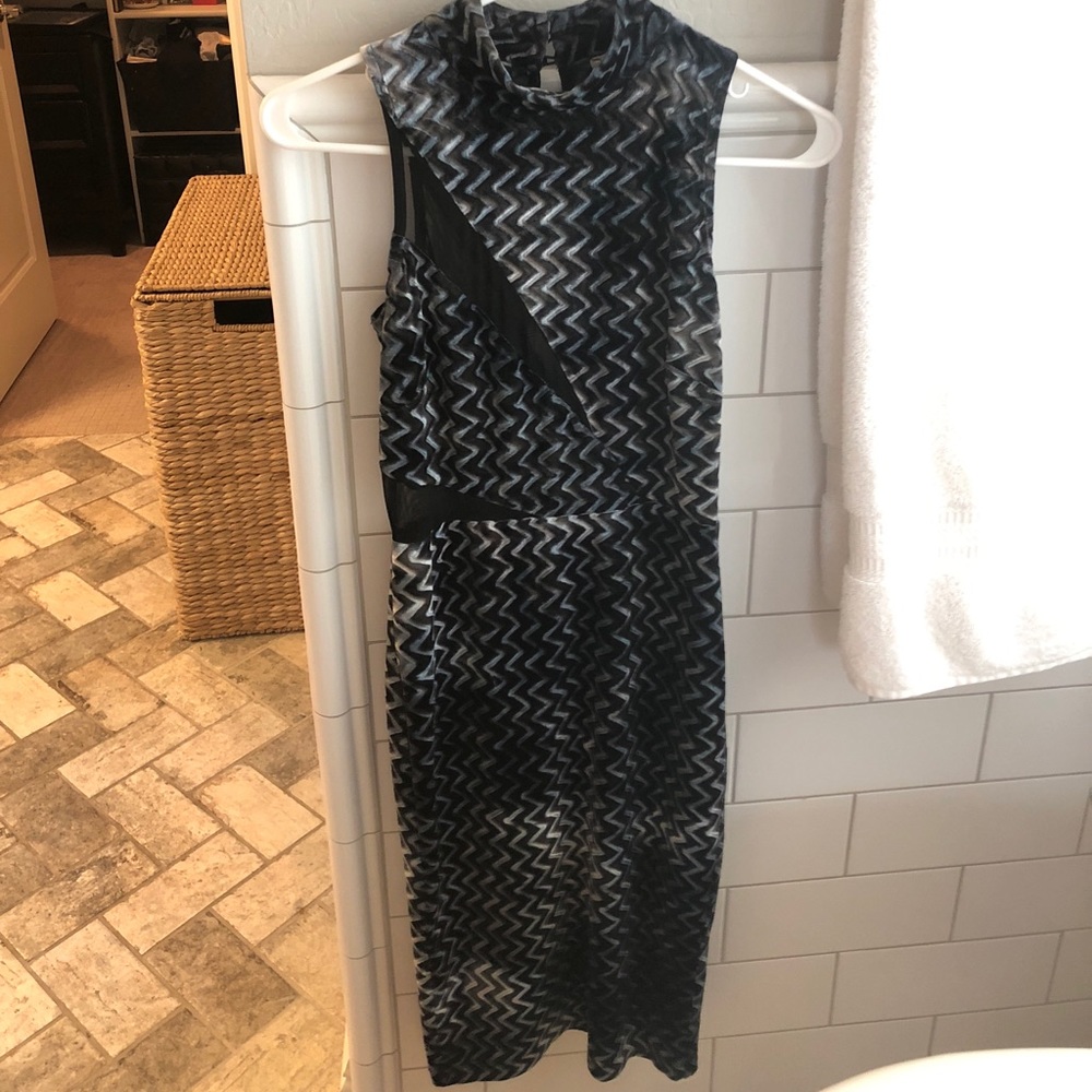 ASOS silver velvet w/ mesh cutouts midi dress