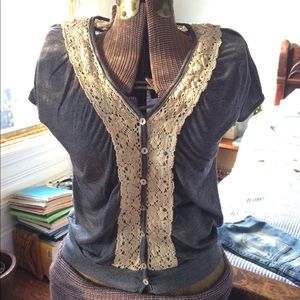 CHARLOTTE RUSSE Lace trim top