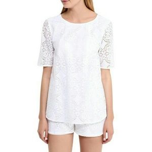 BCBGeneration White Eyelet Romper