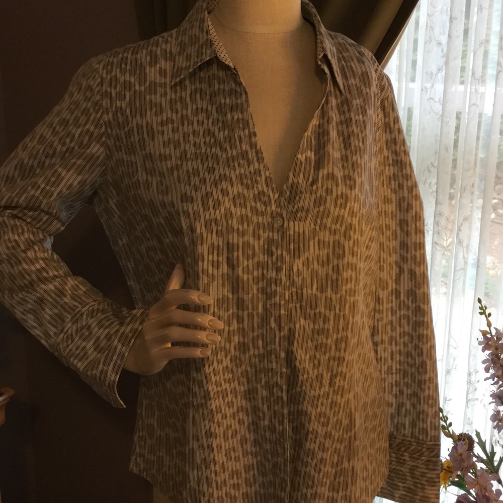 Two Express ladies long sleeve blouses.