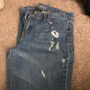 Distressed NY & Co Skinny Jeans, sz 10