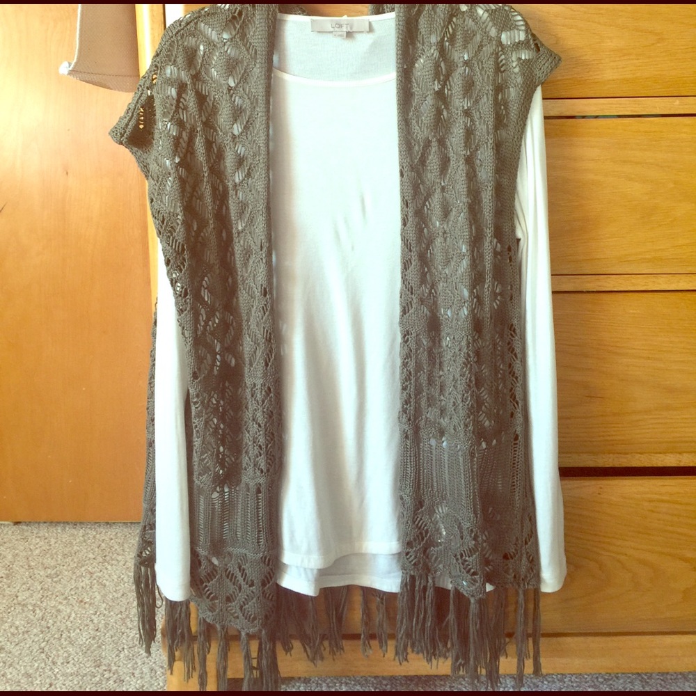 Francesca's Fringy Sweater Vest