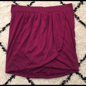 Burgundy skirt