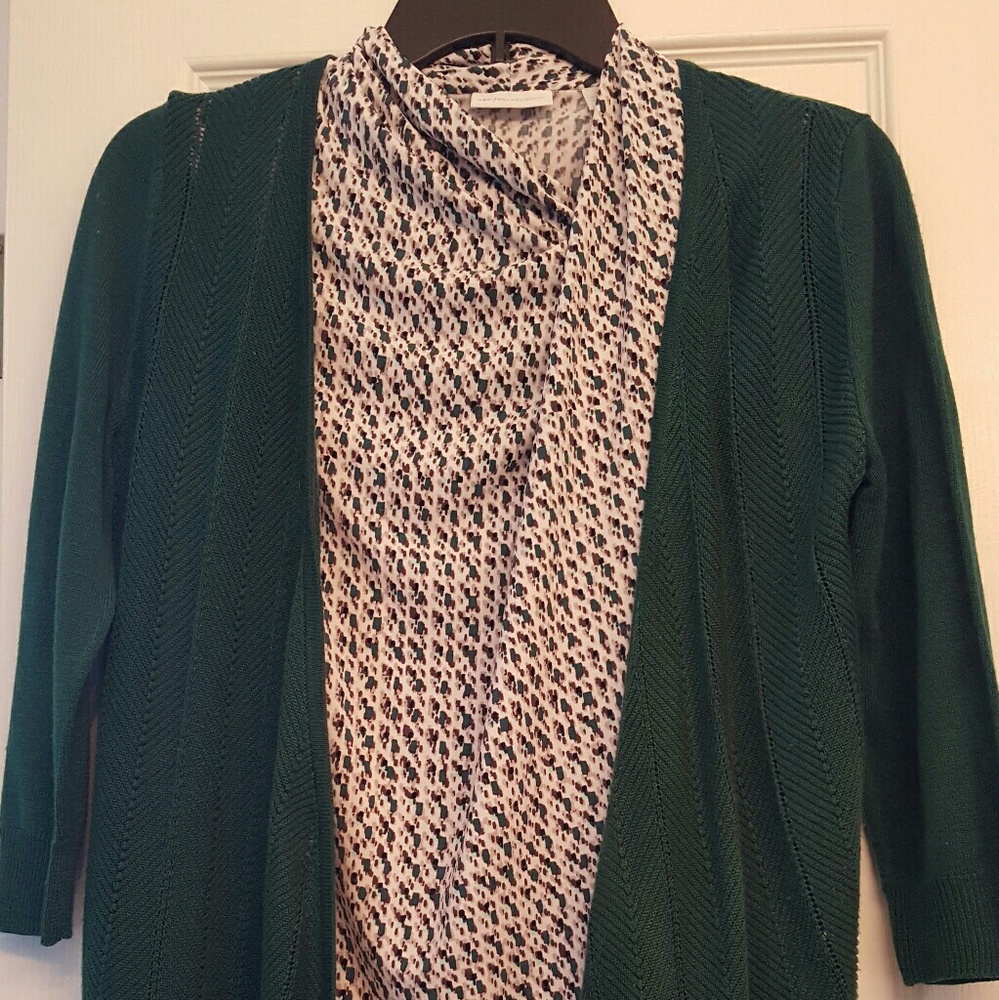 New York and Co Shell and Cardigan Combo