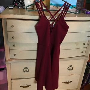 maroon dress