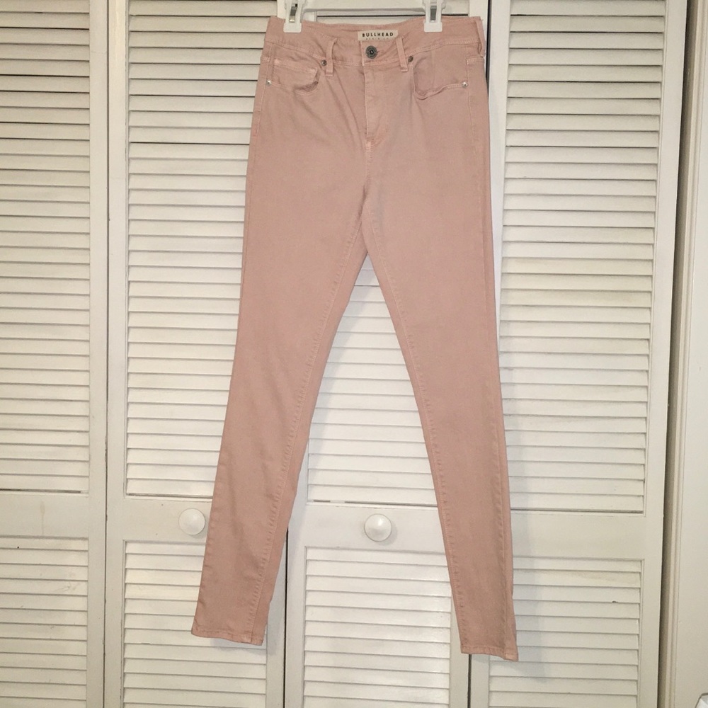 High Waisted Pink Skinny Jeans