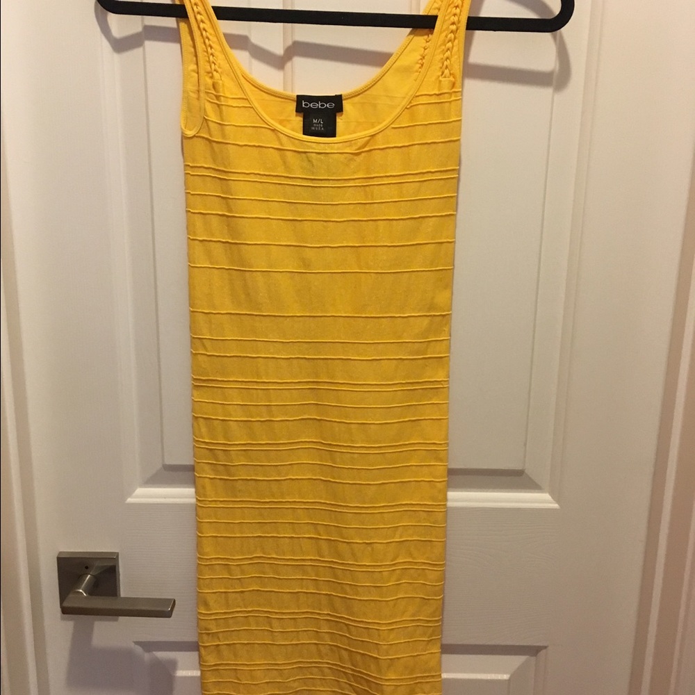 Bebe  yellow dress stretch